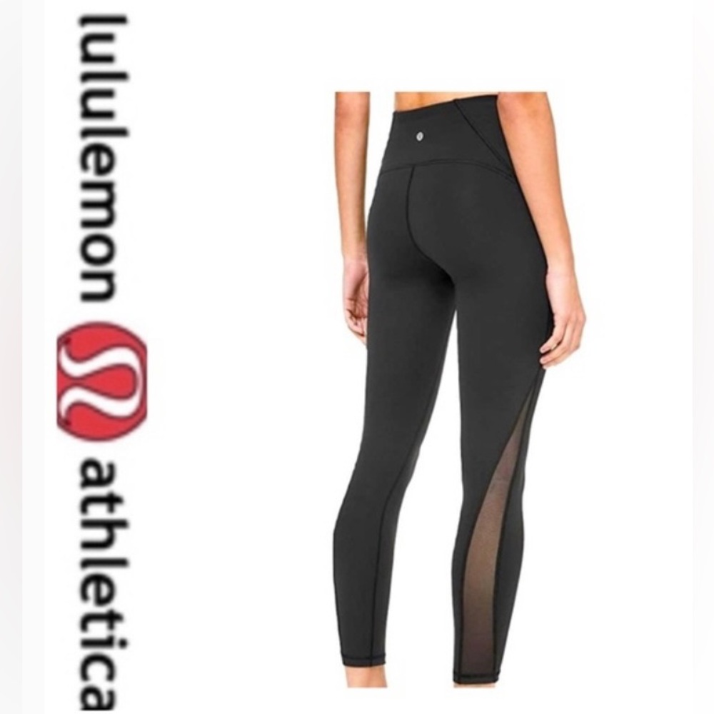 Lululemon Black Sexy Mesh Panel Leggings Size 2 NWOT